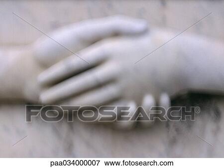 Sculpted handshake, close-up, blurred View Large Illustration Stock Illustration - Sculpted handshake, close-up, blurred. Fotosearch