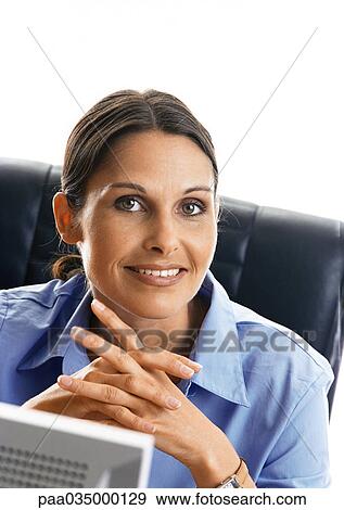 Woman, hands together, portrait View Large Photo Image Stock Photo - Woman, hands together, portrait. Fotosearch