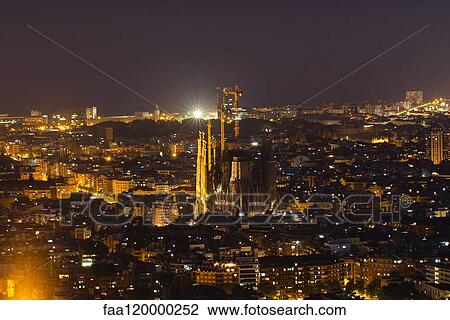 Aerial view of Sagrda Familia with cityscape View Large Photo Image Stock Image - Aerial view of Sagrda Familia with cityscape. Fotosearch