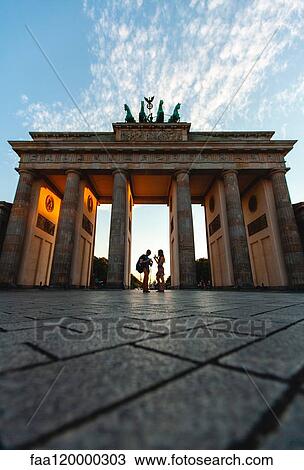 Brandenburg Gate at sunset View Large Photo Image Stock Image - Brandenburg Gate at sunset. Fotosearch