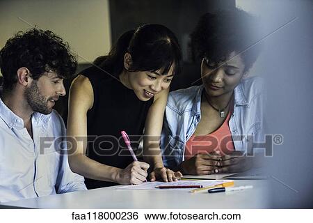 Business people working in office View Large Photo Image Stock Photograph - Business people working in office. Fotosearch