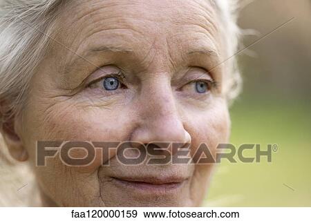 Stock Photo - Close-up of senior woman. Fotosearch