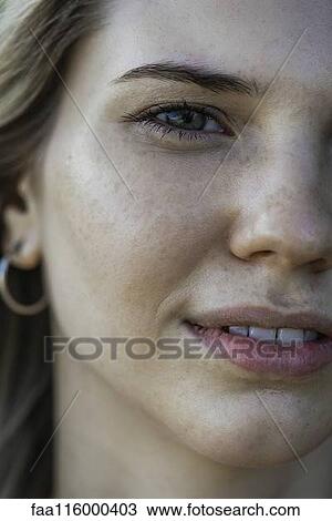 Close-up of young woman View Large Photo Image Stock Image - Close-up of young woman. Fotosearch