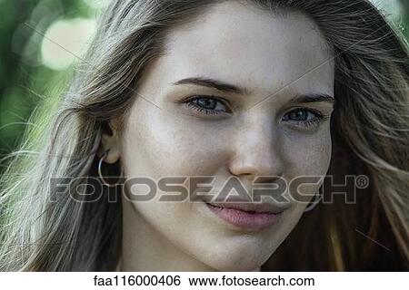 Stock Photograph - Close-up of young woman. Fotosearch