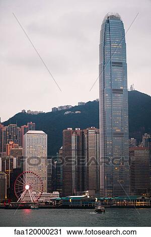 Hong Kong financial district at dusk View Large Photo Image Stock Image - Hong Kong financial district at dusk. Fotosearch