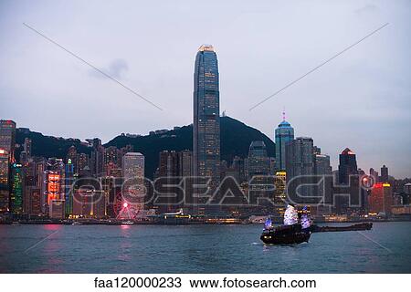 Hong Kong financial district at dusk View Large Photo Image Stock Image - Hong Kong financial district at dusk. Fotosearch