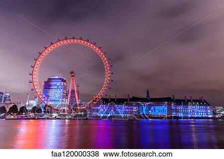London eye with city at night View Large Photo Image Stock Photo - London eye with city at night. Fotosearch