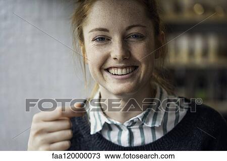 Portrait of smiling woman View Large Photo Image Stock Image - Portrait of smiling woman. Fotosearch