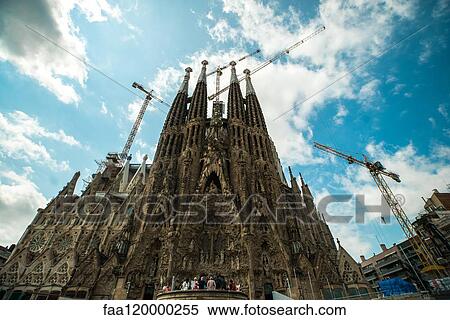 Sagrada Familia under construction View Large Photo Image Stock Photography - Sagrada Familia under construction. Fotosearch