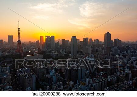 Tokyo Tower and skyscrapers in Minato Ward View Large Photo Image Stock Photo - Tokyo Tower and skyscrapers in Minato Ward. Fotosearch
