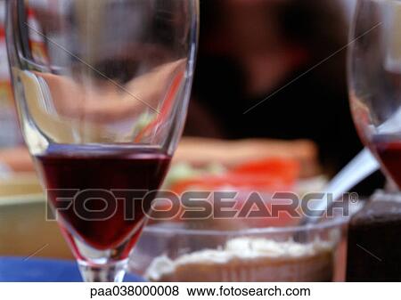 Stock Photo - Glass of wine, close-up. Fotosearch