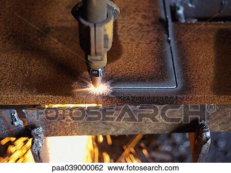 Stock Image - Cutting torch, close-up. Fotosearch
