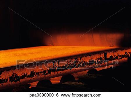 Stock Photograph - Molten steel, close-up. Fotosearch