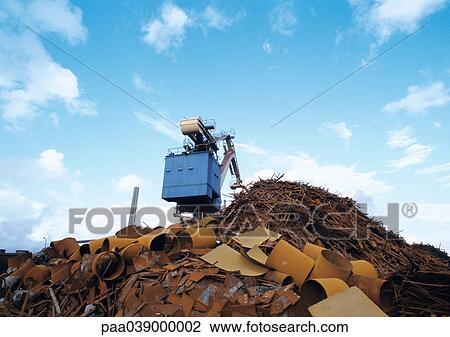 Stock Image - Pile of scrap iron . Fotosearch