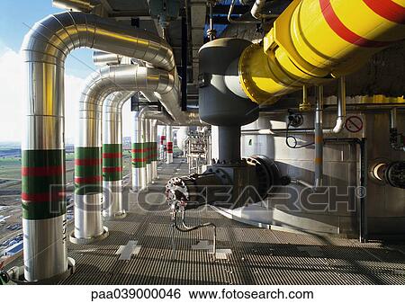 Stock Photograph - Pipes in power station. Fotosearch