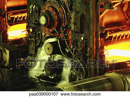 Stock Photo - Rolling mill, close-up. Fotosearch