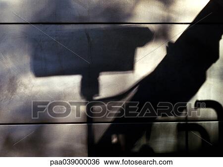 Shadow of surveillance camera View Large Photo Image Stock Photograph - Shadow of surveillance camera. Fotosearch