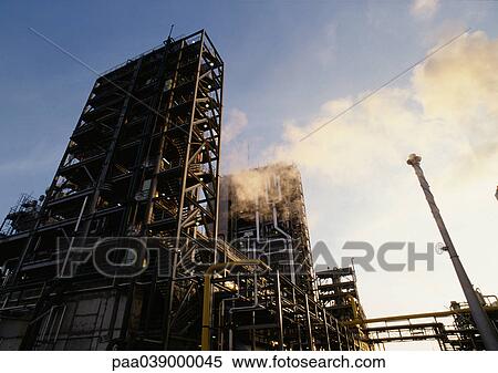 Thermal power plant, low angle view View Large Photo Image Stock Photography - Thermal power plant, low angle view. Fotosearch