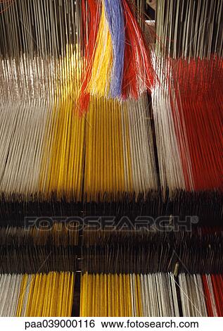 Stock Photograph - Weaving loom, close-up. Fotosearch