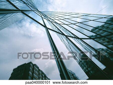 Stock Image - Skyscraper, low angle view. Fotosearch