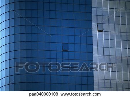 Skyscraper's facade, close-up View Large Photo Image Stock Photo - Skyscraper's facade, close-up. Fotosearch