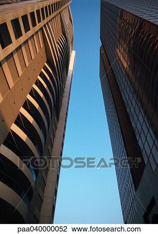 Skyscrapers, low angle view View Large Photo Image Stock Image - Skyscrapers, low angle view. Fotosearch