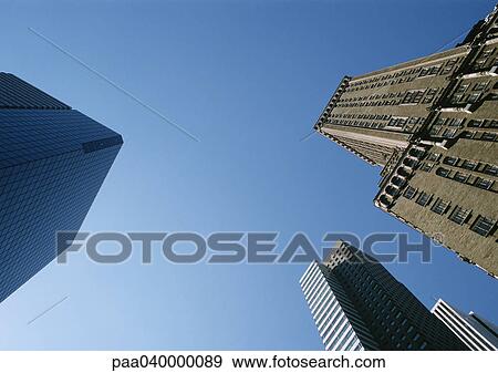 Stock Photo - Skyscrapers, low angle view. Fotosearch