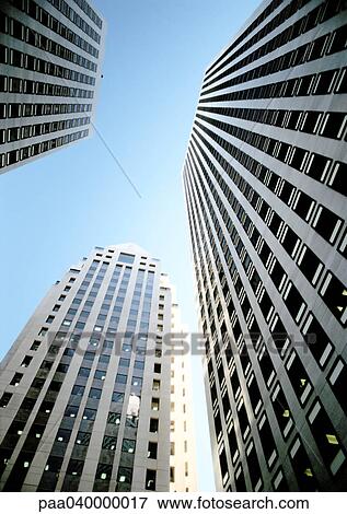United States, New York, skyscrapers, low angle view View Large Photo Image Stock Photo - United States, New York, skyscrapers, low angle view. Fotosearch