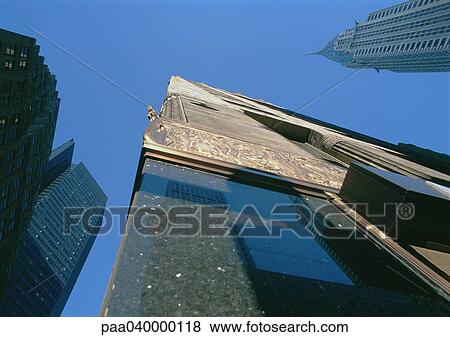 Stock Photo - United States, New York, skyscrapers, low angle view. Fotosearch