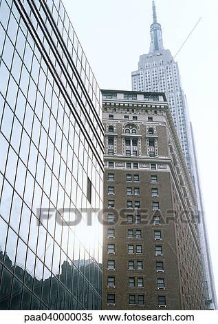 United States, New York, skyscrapers, low angle view View Large Photo Image Stock Photography - United States, New York, skyscrapers, low angle view. Fotosearch