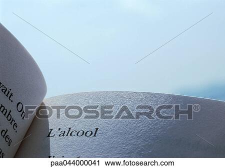 Alcohol text in French printed in book View Large Photo Image Stock Image - Alcohol text in French printed in book. Fotosearch