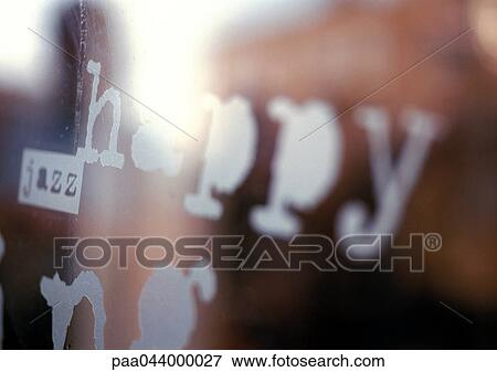 happy text, close-up, blurred View Large Photo Image Stock Photo - happy text, close-up, blurred. Fotosearch