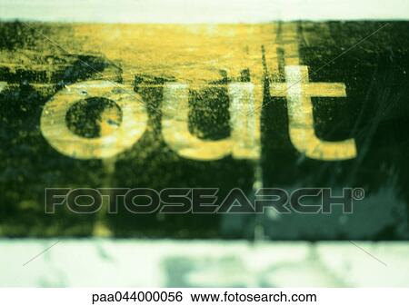 Out text, close-up View Large Photo Image Stock Photograph - Out text, close-up. Fotosearch