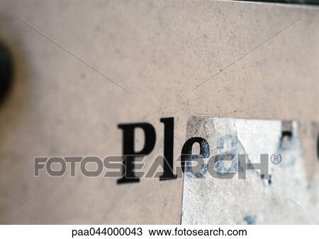 Please text printed on paper and partially obscured, close-up View Large Photo Image Stock Image - Please text printed on paper and partially obscured, close-up. Fotosearch