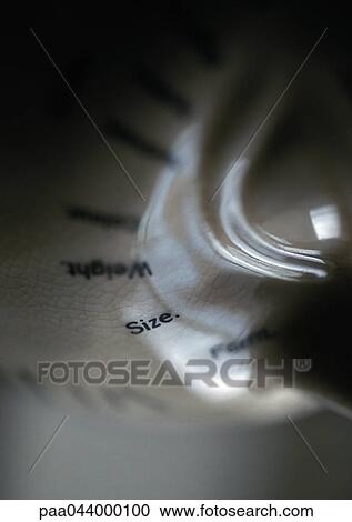 Size text printed on curved surface View Large Photo Image Stock Image - Size text printed on curved surface. Fotosearch
