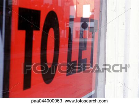 To let text printed on sign, close-up View Large Photo Image Stock Image - To let text printed on sign, close-up. Fotosearch