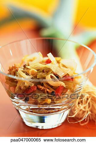 Stock Photography - Onion dish in glass bowl, close-up. Fotosearch