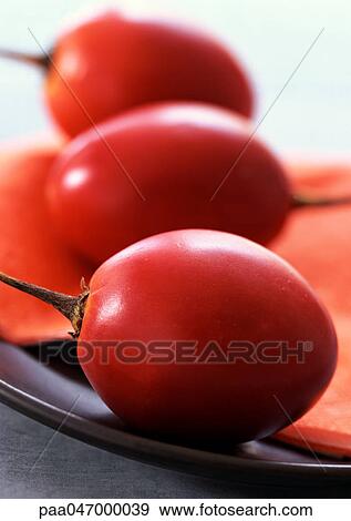 Tamarillos, close-up View Large Photo Image Stock Photo - Tamarillos, close-up. Fotosearch
