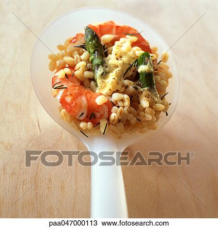 Wheat salad on spoon, close-up View Large Photo Image Stock Image - Wheat salad on spoon, close-up. Fotosearch