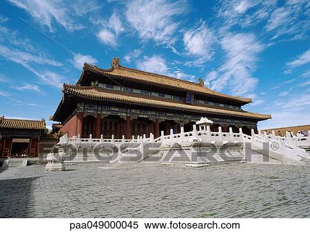 China, Beijing, Forbidden City, palace, low angle view View Large Photo Image Stock Photography - China, Beijing, Forbidden City, palace, low angle view. Fotosearch