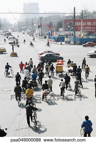 China, Beijing, traffic in street View Large Photo Image Stock Photo - China, Beijing, traffic in street. Fotosearch