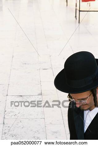 Stock Photo - Israel, Jerusalem, Orthodox Jew, head and shoulders. Fotosearch