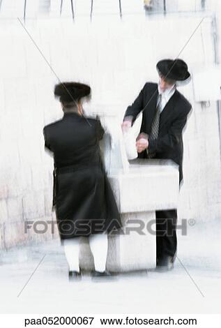 Israel, Jerusalem, two Orthodox Jews, blurred View Large Photo Image Stock Photo - Israel, Jerusalem, two Orthodox Jews, blurred. Fotosearch