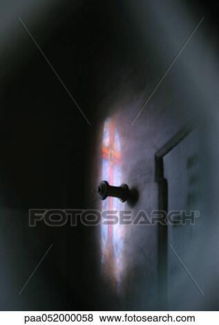 Reflection of stained-glass window View Large Photo Image Stock Photo - Reflection of stained-glass window. Fotosearch