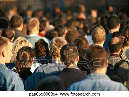 Crowd, head and shoulders, rear view View Large Photo Image Picture - Crowd, head and shoulders, rear view. Fotosearch