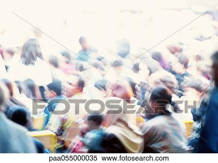 Crowd, high angle view, blurred View Large Photo Image Stock Photography - Crowd, high angle view, blurred. Fotosearch