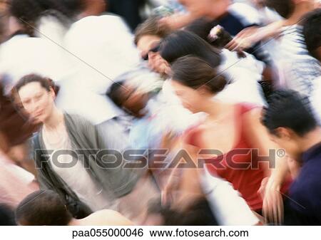 Crowd of people walking, blurred View Large Photo Image Stock Photograph - Crowd of people walking, blurred. Fotosearch