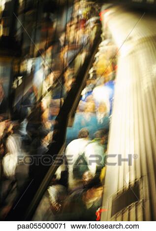 Crowd on subway platform, high angle view, blurred View Large Photo Image Stock Image - Crowd on subway platform, high angle view, blurred. Fotosearch