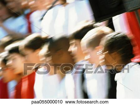 Group of people, head and shoulders, blurred View Large Photo Image Stock Image - Group of people, head and shoulders, blurred. Fotosearch