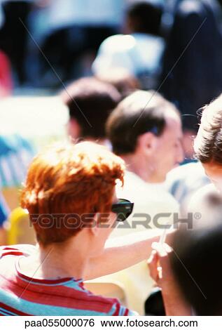Group of people, outside, rear view, blurred, close-up View Large Photo Image Stock Photograph - Group of people, outside, rear view, blurred, close-up. Fotosearch
